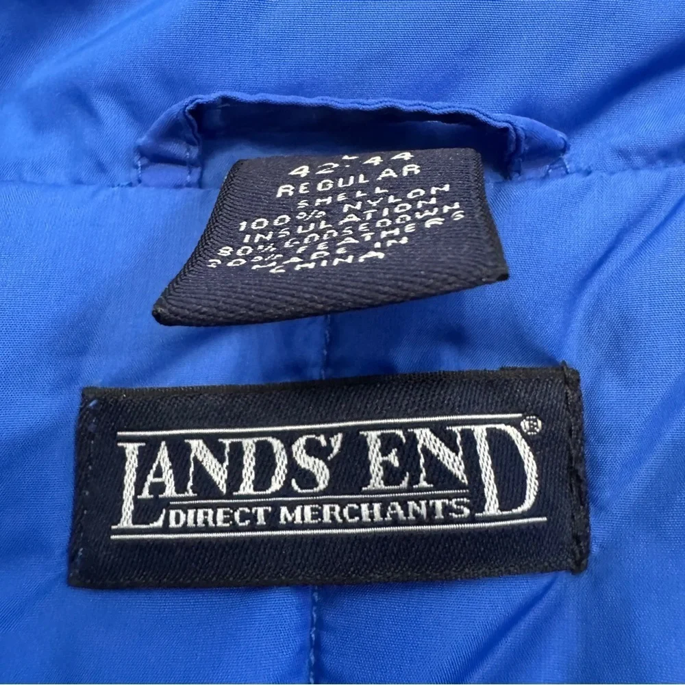 Lands’ End Blue Goose Down Puffer Vest Men’s L 42-44